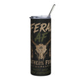 20oz Tumbler — 'FERAL AF' Rustic Deer Skull Stainless Steel Travel Cup