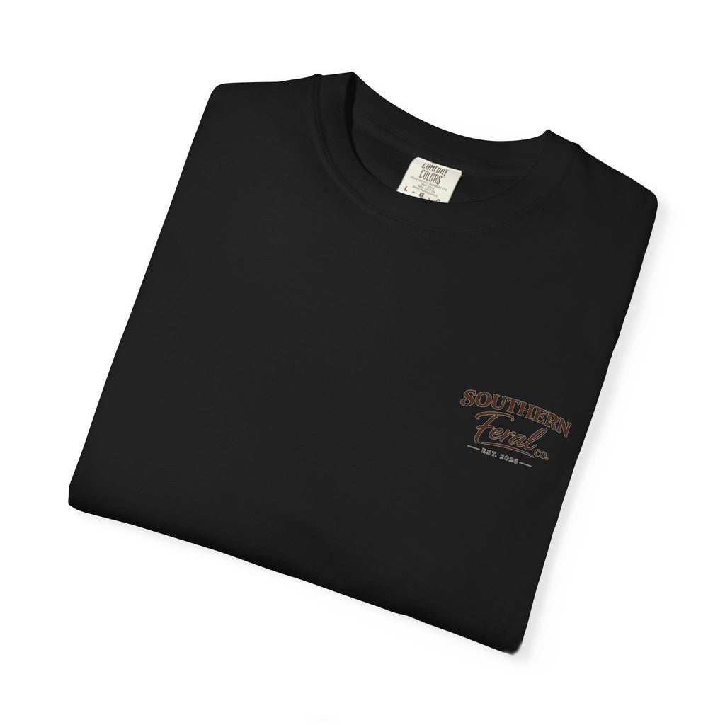 Southern Feral Skull T‑Shirt — Deer Skull Graphic Tee