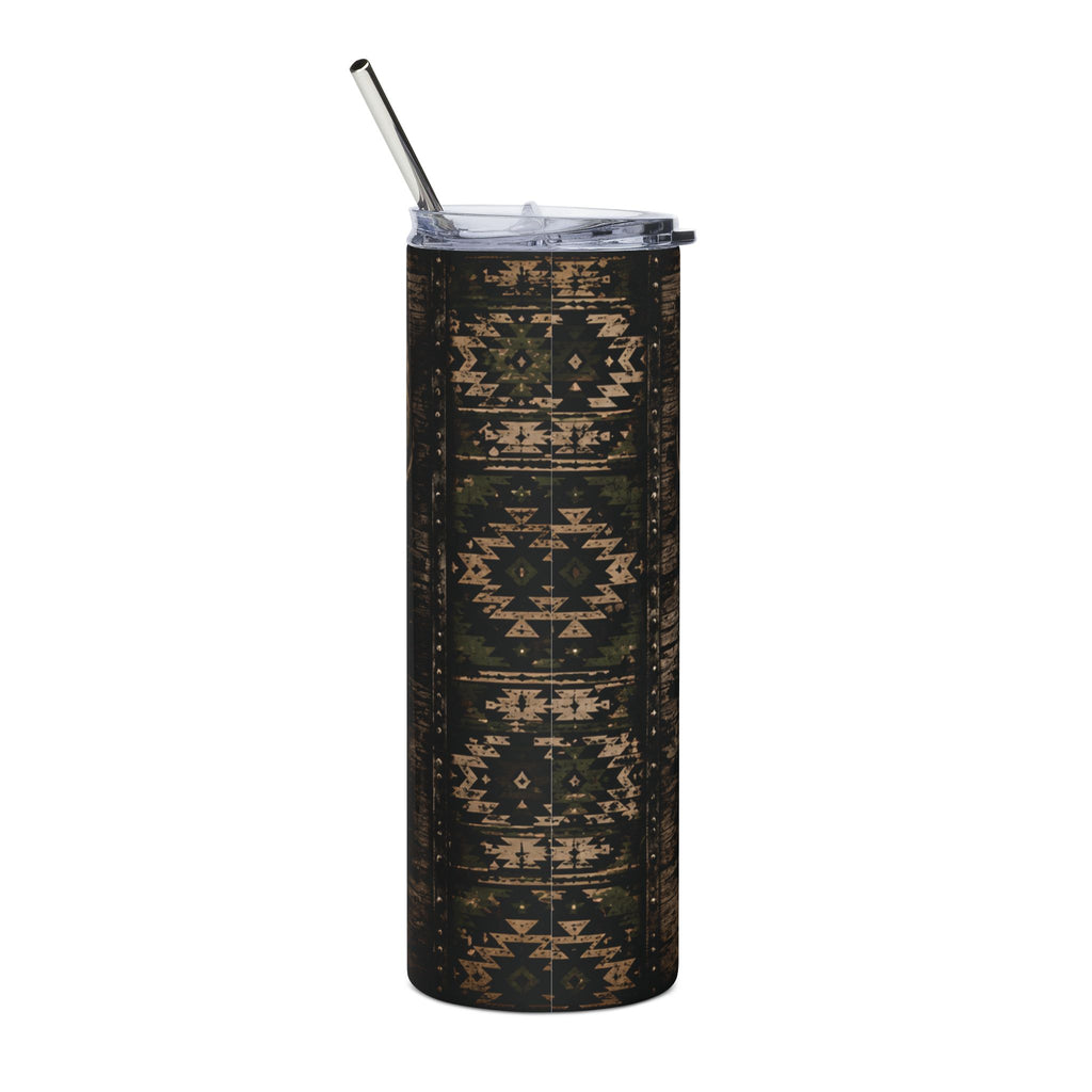 20oz Tumbler — 'FERAL AF' Rustic Deer Skull Stainless Steel Travel Cup