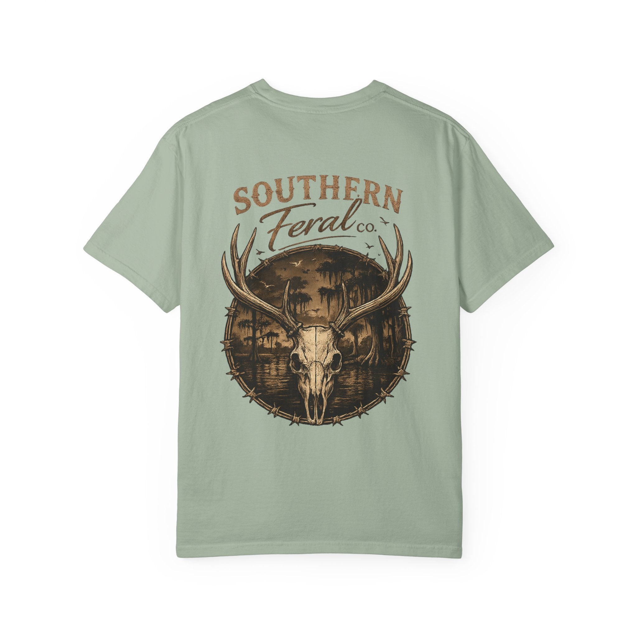 Southern Feral Skull T‑Shirt — Deer Skull Graphic Tee