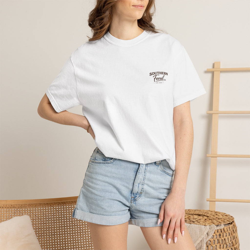 Southern Feral Skull T‑Shirt — Deer Skull Graphic Tee