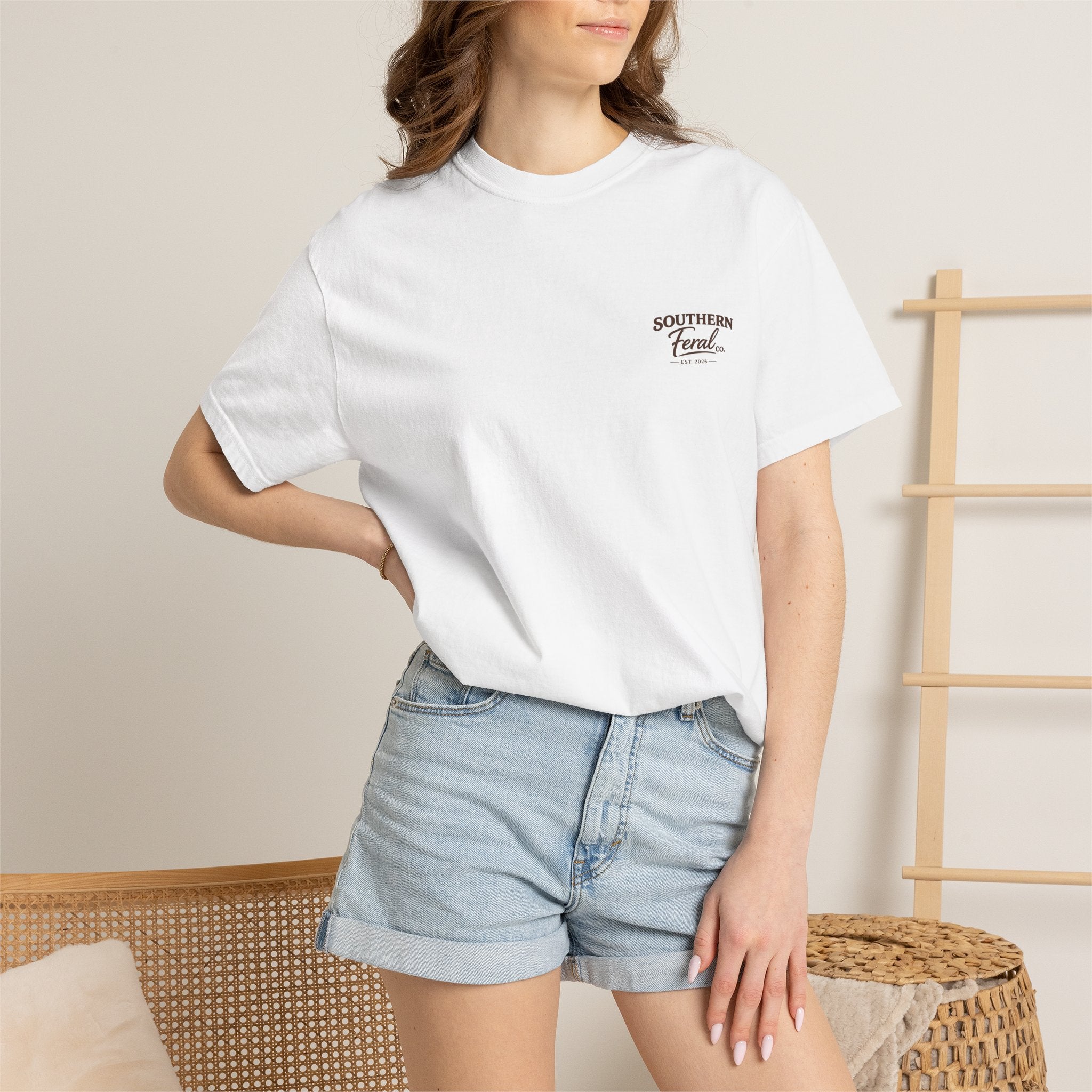 Southern Feral Skull T‑Shirt — Deer Skull Graphic Tee