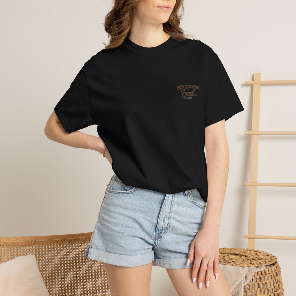 Southern Feral Skull T‑Shirt — Deer Skull Graphic Tee